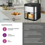 Freidora De Aire Tivoli 9L 1800w 8 Programas - Panel Digital