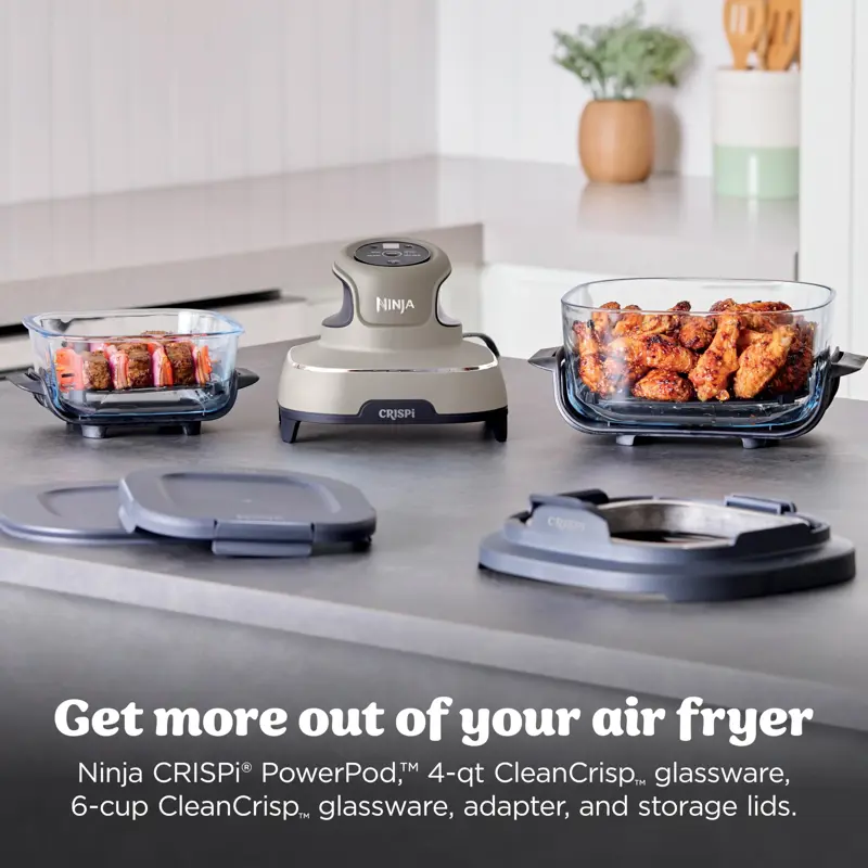 Freidora de Aire Portátil Ninja Crispi FN101ST 1500W 4 Cuartos y 6 Tazas