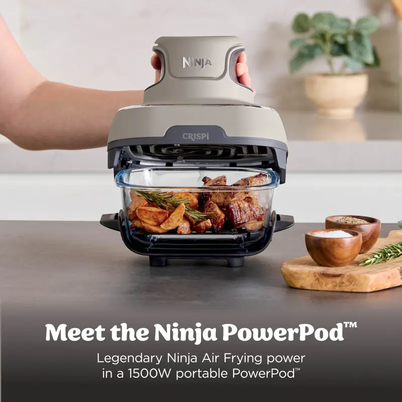 Freidora de Aire Portátil Ninja Crispi FN101ST 1500W 4 Cuartos y 6 Tazas