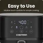 Freidora Chefman TurboFry Touch 6 Quart Negra