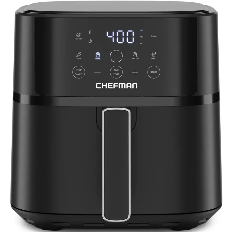 Freidora Chefman TurboFry Touch 6 Quart Negra