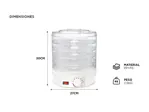 Deshidratador de Alimentos Gadnic con 5 Bandejas 335w