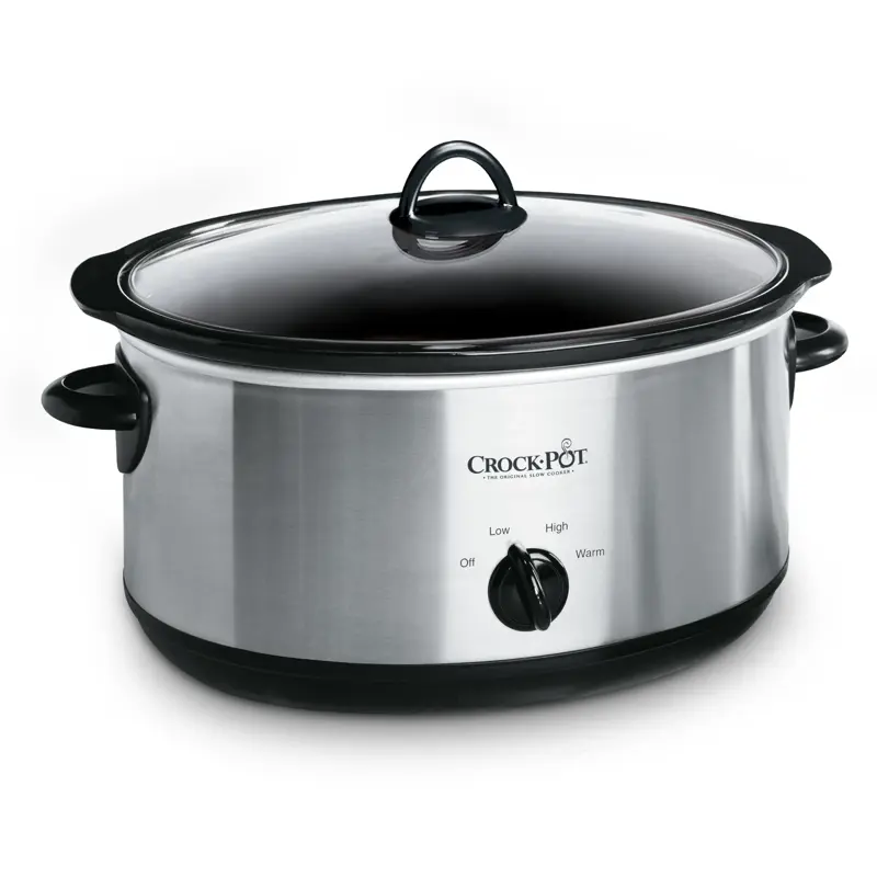 Ollas Cocina Lenta Crock Pot 7 Quart 8+ Personas Acero