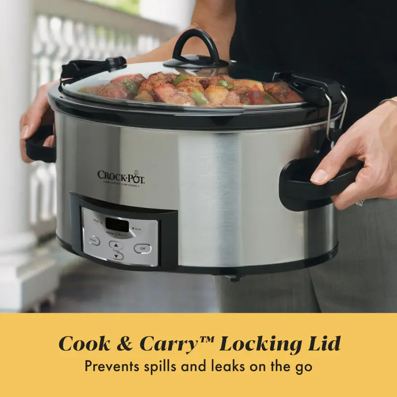 Ollas Crock Pot 6 Quart acero inoxidable programable
