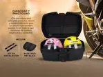 Baúl Para Moto 45 Litros Cucyma JDR698 Para 2 Cascos Base Metálica