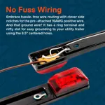 True Mods 15" LED 3 Red Trailer Light Bar