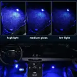 Kit Luces LED Interiores para Coche con Control Remoto, 13 Colores 6 Lamp 1 Controller