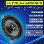 Altavoces 6.5 2 Vías Actualizados Para Jeep Wrangler Jk, Gra