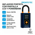 Compresor Inflador Aire Portatil Airbender Vehiculo 4000mah