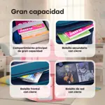 Mochila Escolar Infantil 24L Waggs Multibolsillo Impermeable Azul