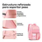 Mochila Escolar Infantil 24L Waggs Multibolsillo Impermeable Azul