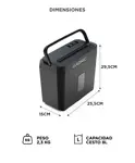 Trituradora de Papel Gadnic Corte Cruzado P 4 Capacidad 8 Litros
