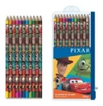 12 Lapices De Colores Con Estuche Pixar Disney Tapimovil