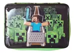 Cartuchera Canopla Minecraft 1 Piso Set Escolar Minecraft Verde Lisa