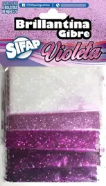 Pack X5 Brillantina Gibre  Violeta ...