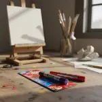 Tempera Solida Lapiz Sifap X2 Colores Clasicos Azul Y Rojo Azul