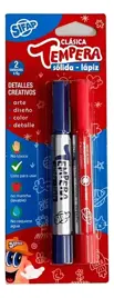 Tempera Solida Lapiz  X2 Colores Cl...