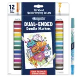 Marcadores Crayola de Puntas Dobles Cincel y Pincel, 12 unidades