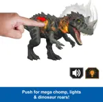 Figura de acción Mattel Jurassic World Ceratosaurus con luz y sonido