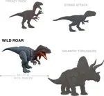 Figura de acción Mattel Jurassic World Ceratosaurus con luz y sonido