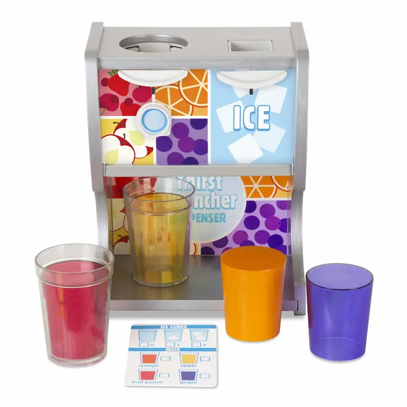 Dispensador De Bebidas De Juguete De Madera Melissa & Doug Thirst Quencher 9300 12 Piezas