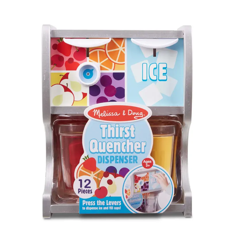 Dispensador De Bebidas De Juguete De Madera Melissa & Doug Thirst Quencher 9300 12 Piezas