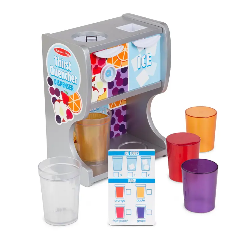 Dispensador De Bebidas De Juguete De Madera Melissa & Doug Thirst Quencher 9300 12 Piezas
