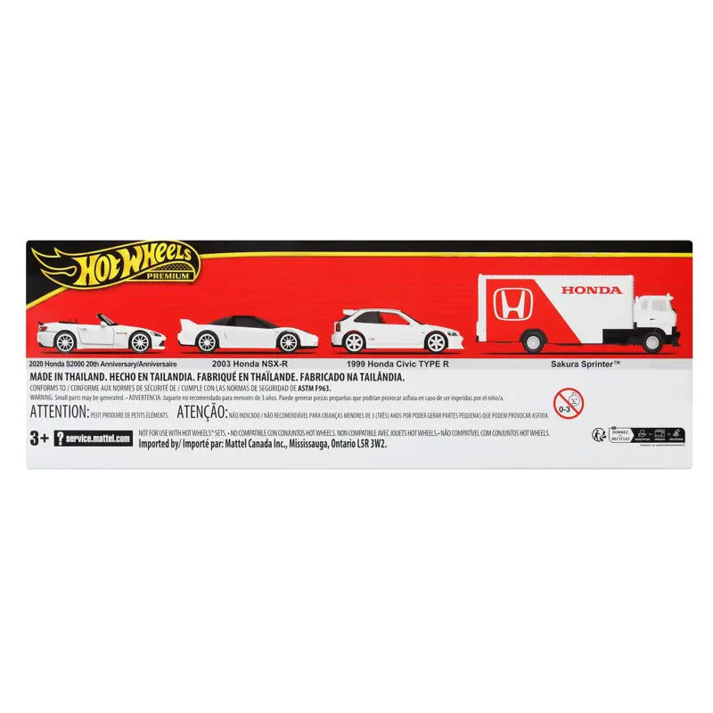 Set de Autos de Juguete Mattel Hot Wheels Honda Type R para Coleccionistas