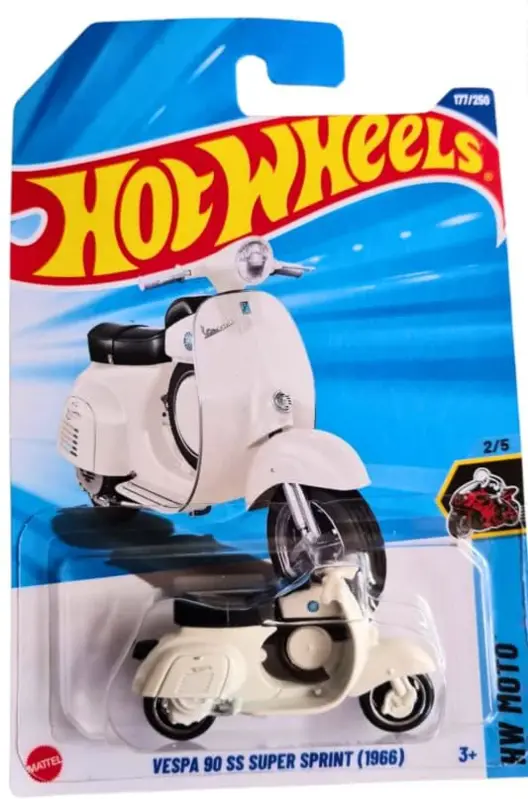 Auto de Juguete Diecast Mattel Hot Wheels Vespa 90 SS Escala 1:64
