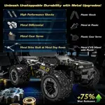 Auto RC TENSSENX 1/16 40 km/h 4WD Camioneta Monstruo Resistente al Agua
