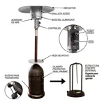 Calefactor Exterior Estufa Hongo Simil Mimbre Jk1009 Negro