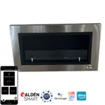 Chimenea moderna Calden Paris TB colgar 120 cm Acero Inoxidable con Termostato Smart