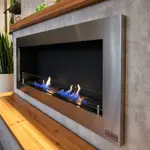 Chimenea moderna Calden Paris TB embutir 120 cm Acero Inoxidable