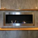 Chimenea moderna Calden Paris TB embutir 120 cm Acero Inoxidable