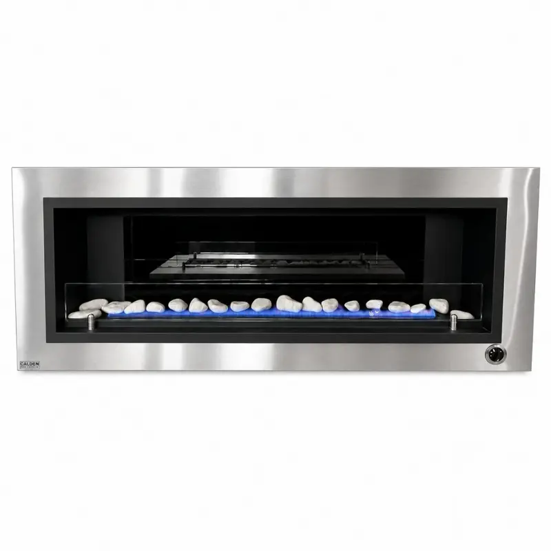 Chimenea moderna Calden Paris TB embutir 120 cm Acero Inoxidable