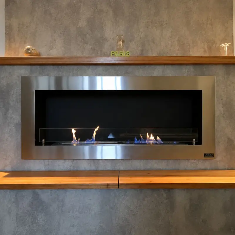 Chimenea moderna Calden Paris TB embutir 120 cm Acero Inoxidable