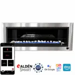 Chimenea moderna Calden Paris TB embutir 120 cm Acero Inoxidable con Termostato Smart