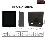 Calefactor Calden 6000 kcal Frente Negro Gas Natural Tiro Natural