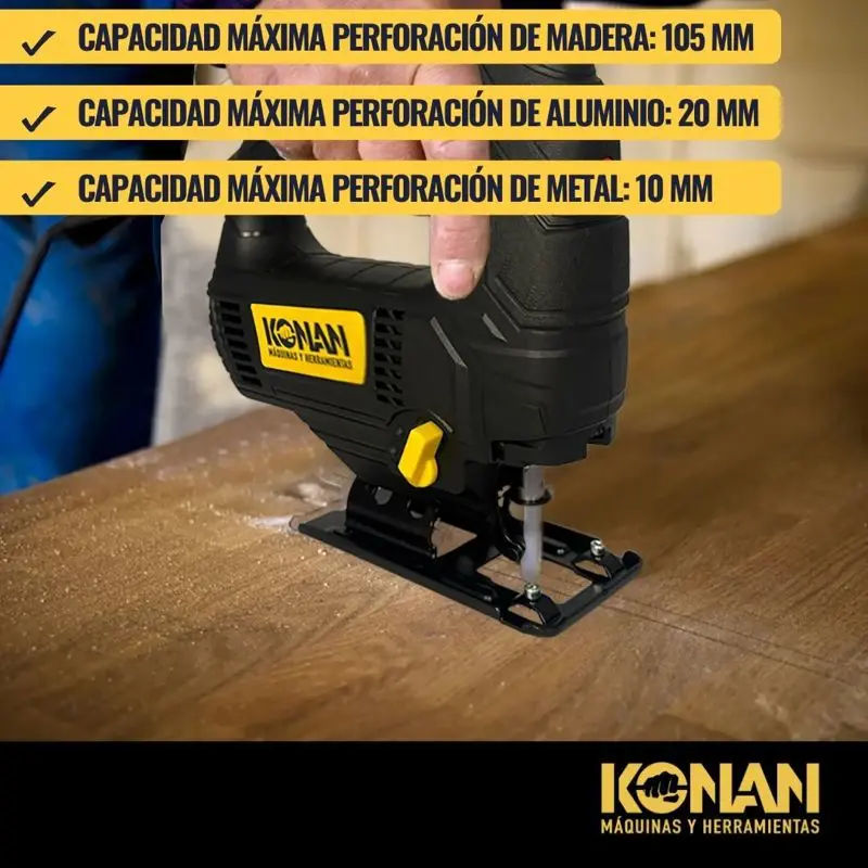 Sierra Caladora Konan Led 750w Vel Variable Pendular 3 Hojas
