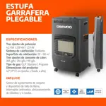 Estufa Garrafera Plegable Daewoo Dany701 Alta Eficiencia