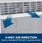 Aire acondicionado GE Window de 6.000 BTU para 23 m² con ventilador blanco