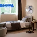 Ventilador de Pie Kanjihome 18" 90W KJH-FH1311 Gris Azul
