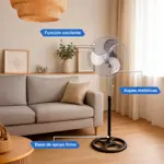 Ventilador de Pie Kanjihome 18" 90W KJH-FH1311 Gris Azul