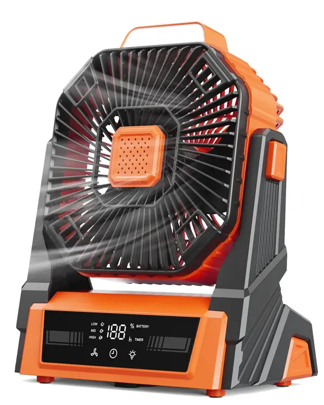 Ventilador Portátil Recargable KopBeau KW MF11E 20000mAh con Luz LED 3 Velocidades