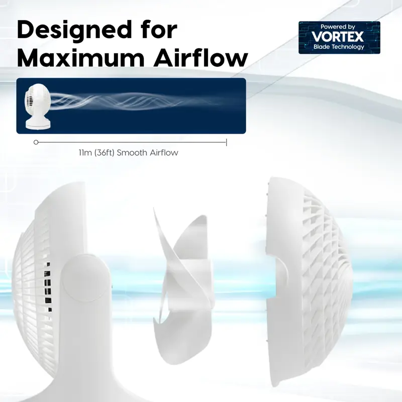 Ventilador Escritorio IRIS USA WOOZOO Mediano Oscilante
