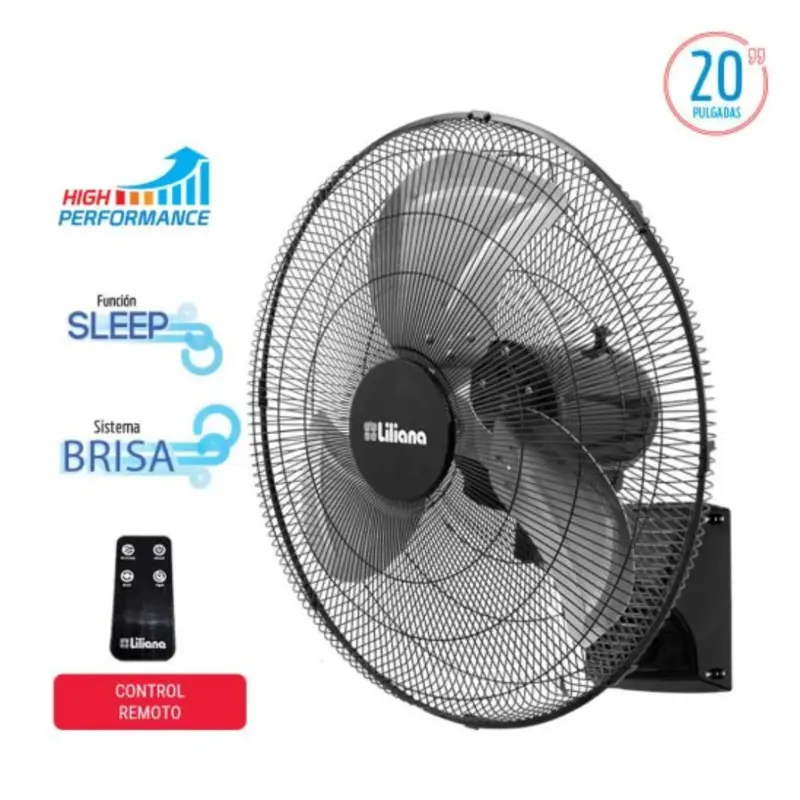 ventilador de pared digital con control 20 vw20powr liliana