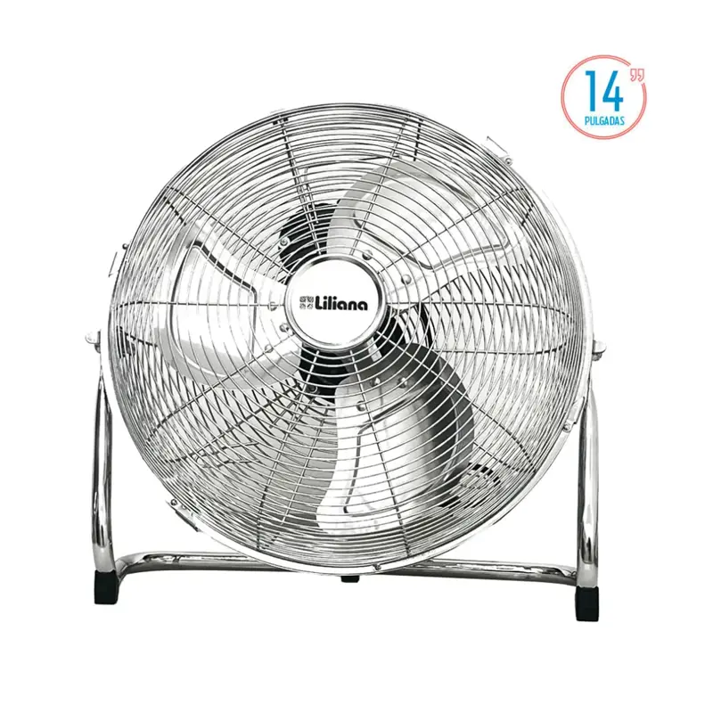 ventilador turbo 14 vvtfm14 metalico liliana 14 cm cromado