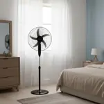 Ventilador de Pie VPP2023P - 20" 85W 3 vel. 5 aspas Altura regulable Negro