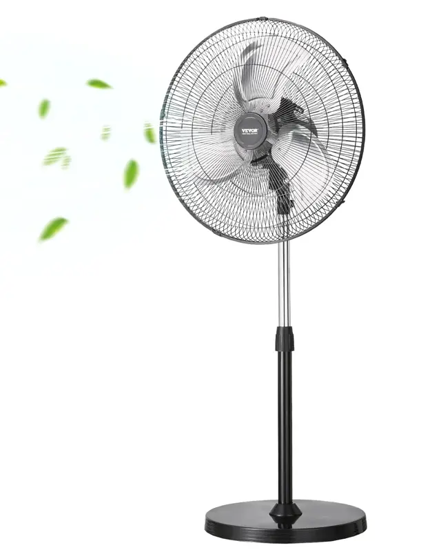 Ventilador de Pedestal Industrial VEVOR 46 cm Altura Ajustable 3 Velocidades