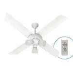 Ventilador de Techo VTA420B - 1.20m 85W 4 aspas Control remoto Blanco